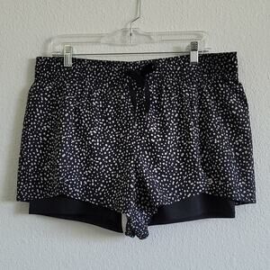 NEW - RBX Shorts Athletic Wear Polka Dot Inner Bike Short Size Large Black